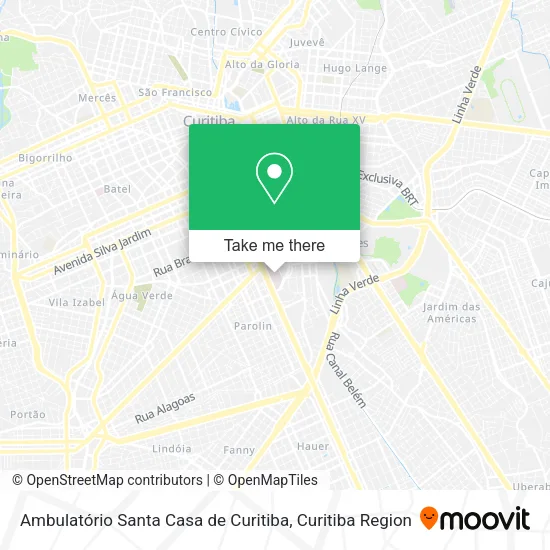 Ambulatório Santa Casa de Curitiba map