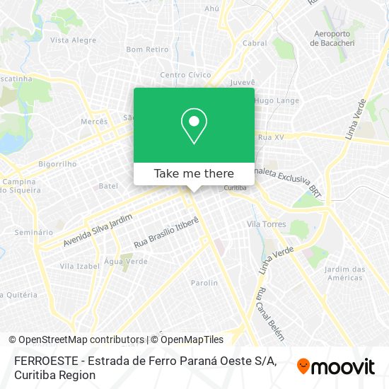 FERROESTE - Estrada de Ferro Paraná Oeste S / A map