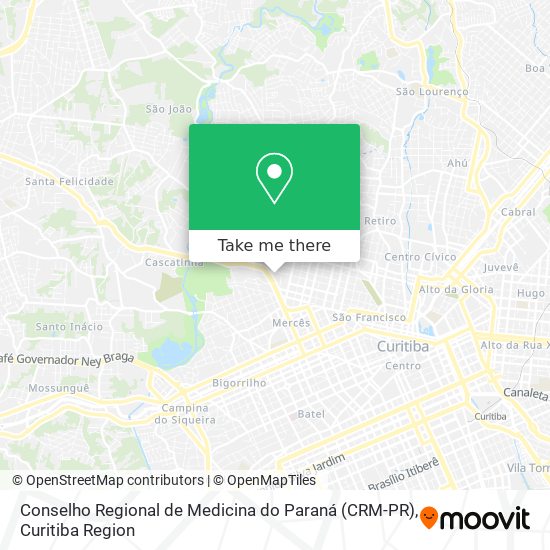 Conselho Regional de Medicina do Paraná (CRM-PR) map