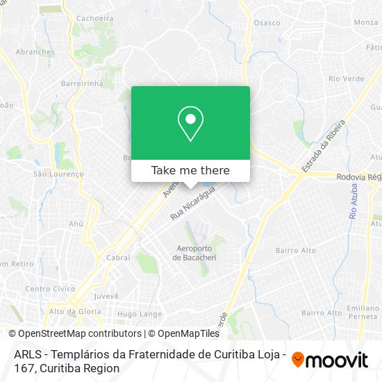 ARLS - Templários da Fraternidade de Curitiba Loja - 167 map
