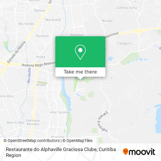 Mapa Restaurante do Alphaville Graciosa Clube