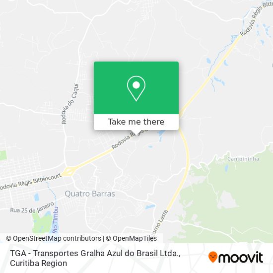 TGA - Transportes Gralha Azul do Brasil Ltda. map