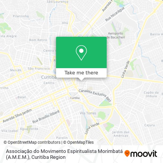 Mapa Associação do Movimento Espiritualista Morimbatá (A.M.E.M.)