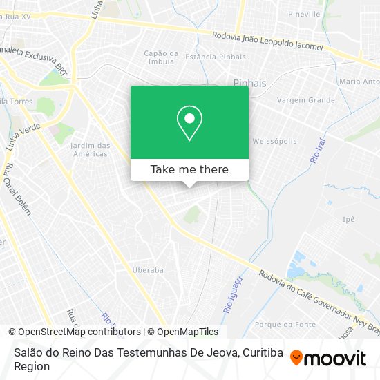 Salão do Reino Das Testemunhas De Jeova map