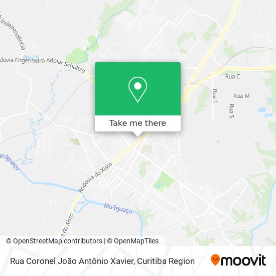 Rua Coronel João Antônio Xavier map