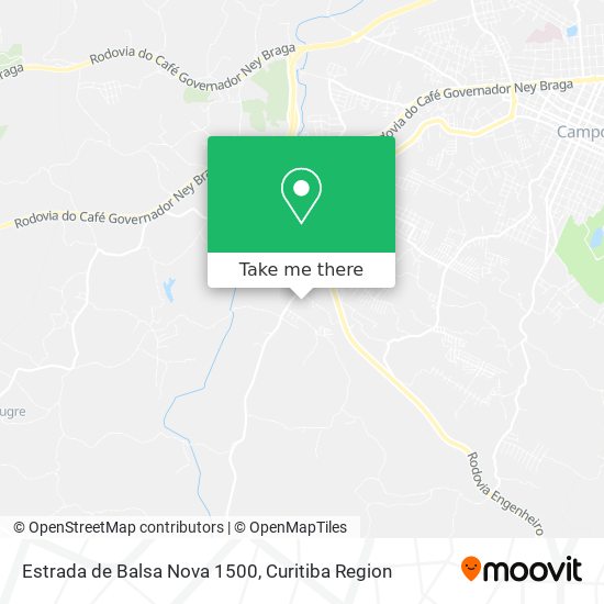 Estrada de Balsa Nova 1500 map