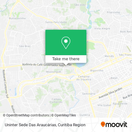 Uninter Sede Das Araucárias map