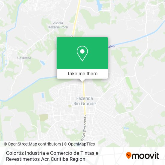 Mapa Colortiz Industria e Comercio de Tintas e Revestimentos Acr