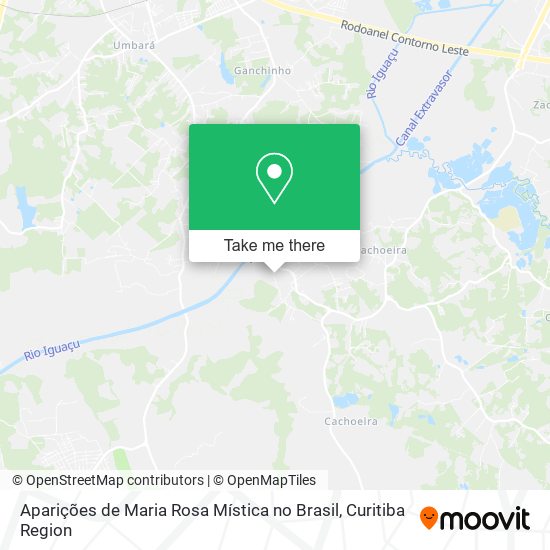 Aparições de Maria Rosa Mística no Brasil map