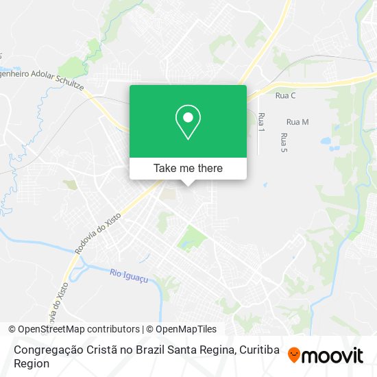Congregação Cristã no Brazil Santa Regina map