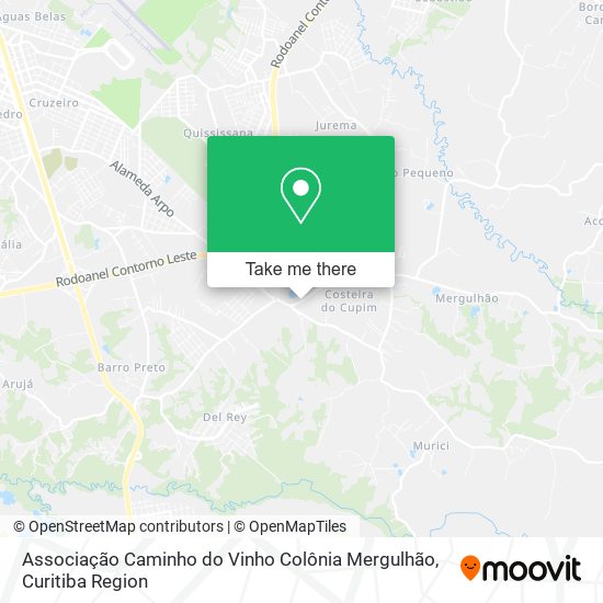 Associação Caminho do Vinho Colônia Mergulhão map