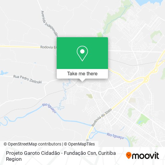 Projeto Garoto Cidadão - Fundação Csn map