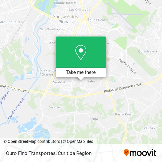 Ouro Fino Transportes map