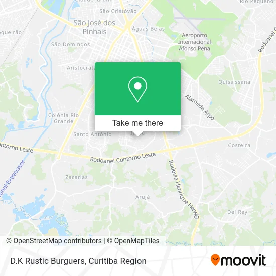 D.K Rustic Burguers map