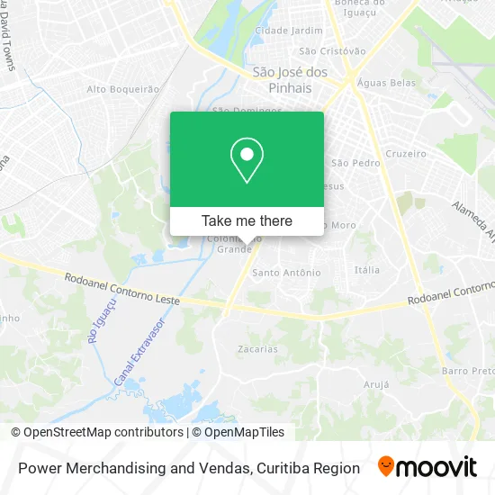 Power Merchandising and Vendas map