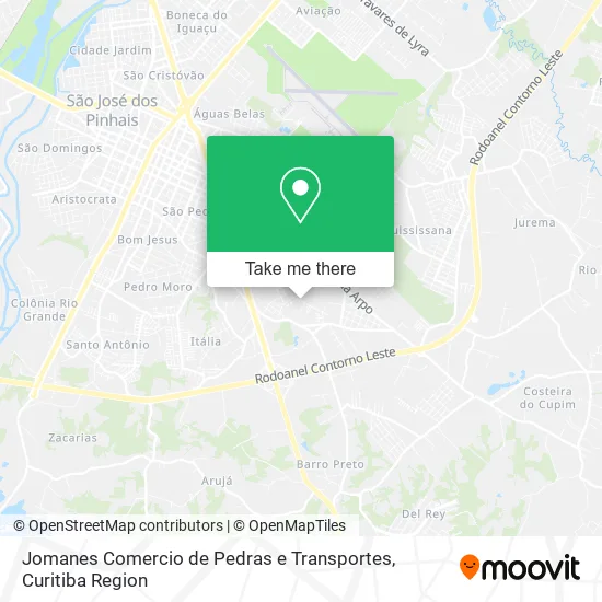 Jomanes Comercio de Pedras e Transportes map