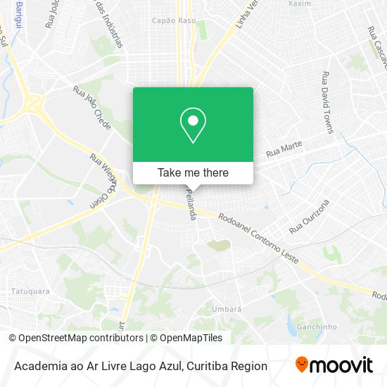 Academia ao Ar Livre Lago Azul map