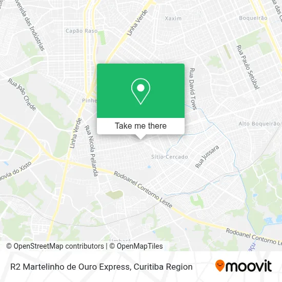 R2 Martelinho de Ouro Express map