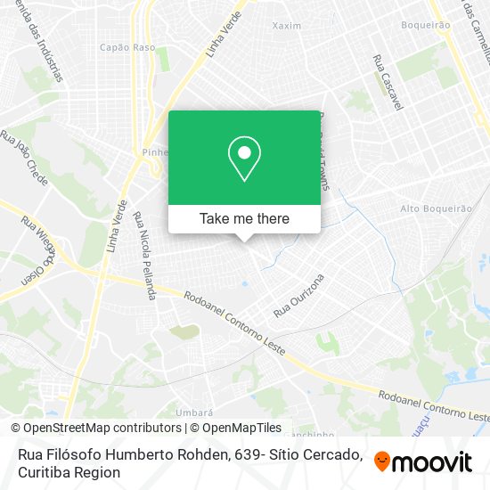 Rua Filósofo Humberto Rohden, 639- Sítio Cercado map