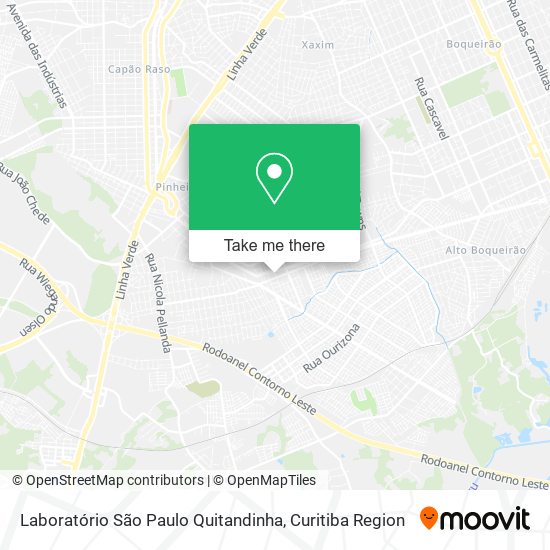 Mapa Laboratório São Paulo Quitandinha