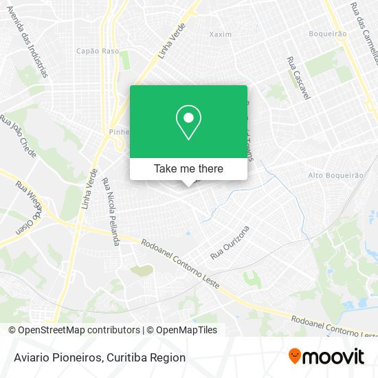 Aviario Pioneiros map