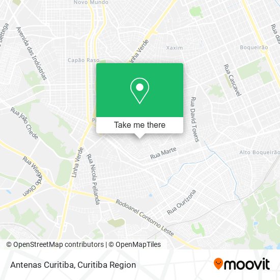 Antenas Curitiba map