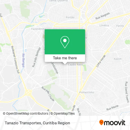 Tanazio Transportes map