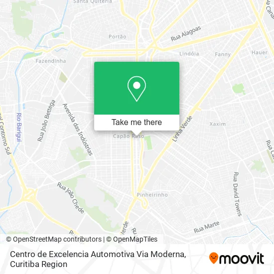 Centro de Excelencia Automotiva Via Moderna map