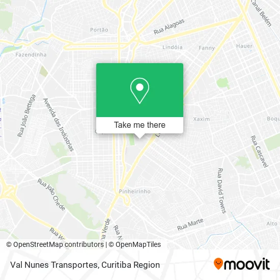 Val Nunes Transportes map