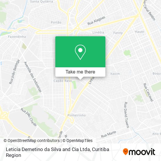 Mapa Leticia Demetino da Silva and Cia Ltda
