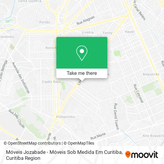 Móveis Jozabade - Móveis Sob Medida Em Curitiba map