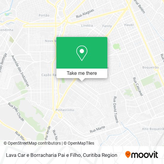 Mapa Lava Car e Borracharia Pai e Filho