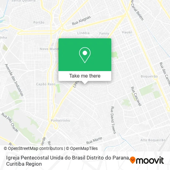Igreja Pentecostal Unida do Brasil Distrito do Parana map
