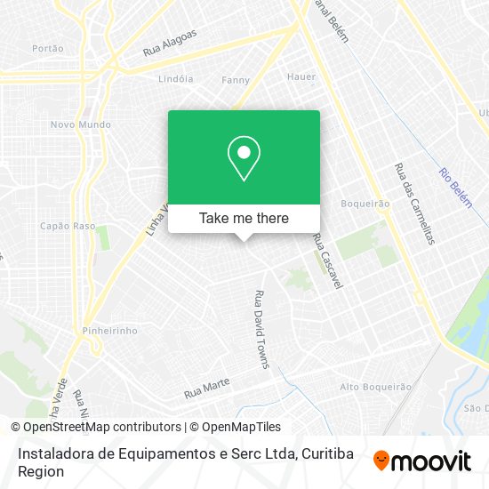 Mapa Instaladora de Equipamentos e Serc Ltda