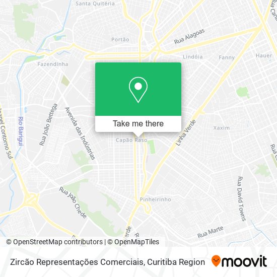 Zircão Representações Comerciais map