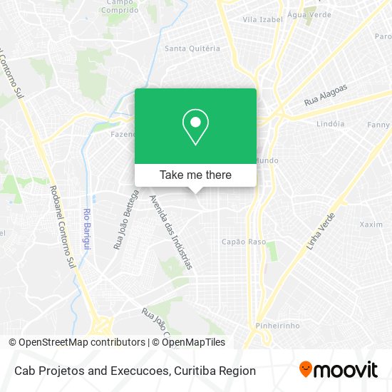 Cab Projetos and Execucoes map