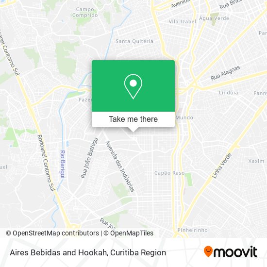 Aires Bebidas and Hookah map