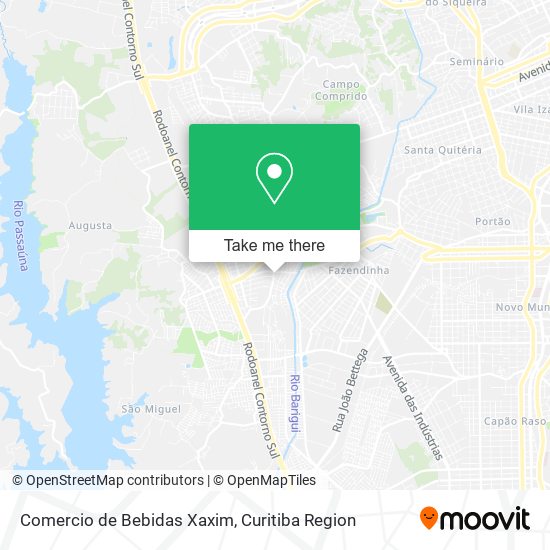 Comercio de Bebidas Xaxim map