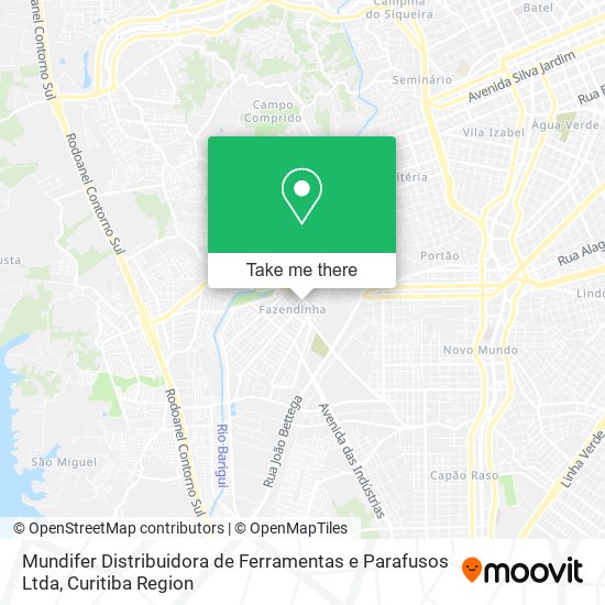 Mapa Mundifer Distribuidora de Ferramentas e Parafusos Ltda