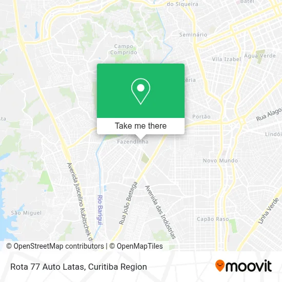 Rota 77 Auto Latas map