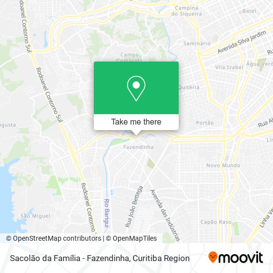 Sacolão da Família - Fazendinha map