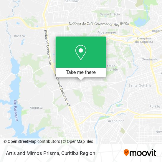 Art's and Mimos Prisma map