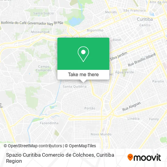 Spazio Curitiba Comercio de Colchoes map