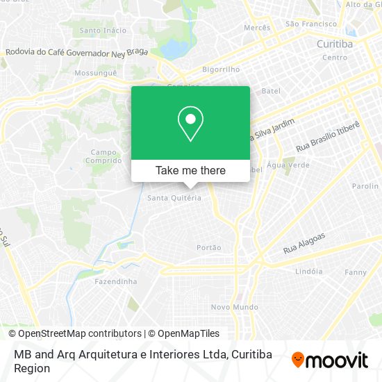 MB and Arq Arquitetura e Interiores Ltda map