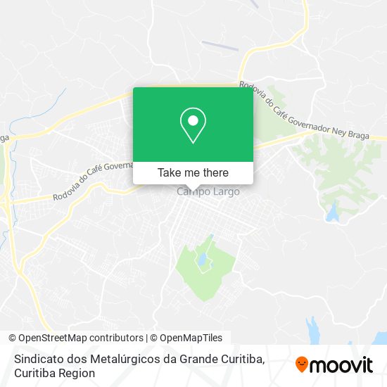 Sindicato dos Metalúrgicos da Grande Curitiba map