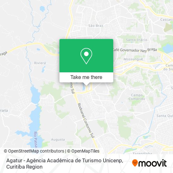 Mapa Agatur - Agência Acadêmica de Turismo Unicenp