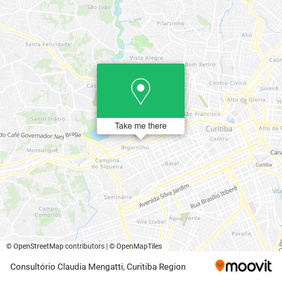 Mapa Consultório Claudia Mengatti