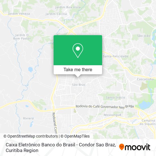 Caixa Eletrônico Banco do Brasil - Condor Sao Braz map