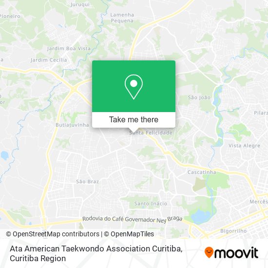 Mapa Ata American Taekwondo Association Curitiba