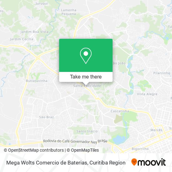 Mega Wolts Comercio de Baterias map